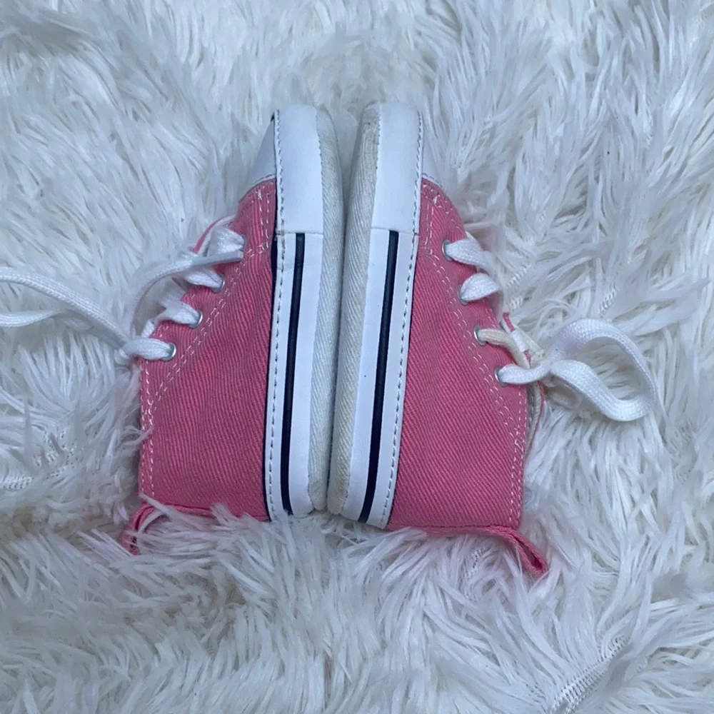 Converse Baby Girl Pink High Top Sneakers Size 2